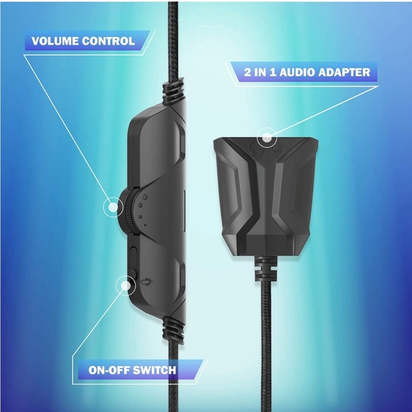 Bugha Exclusive LED Gaming Headset w/Boom mic, PC Connector, Black - Picture 4 of 7